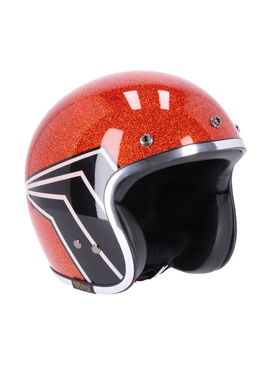 Roeg X 13 1/2 Skull Bucket Gloss Red Motorcycle...