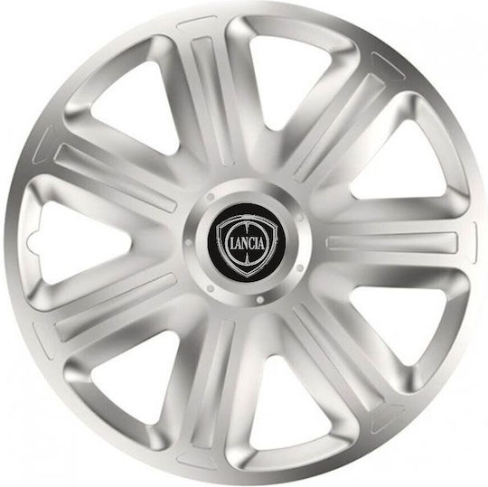 Versaco Car Hubcap Set Comfort with Lancia Emblem 15" 4pcs Silver