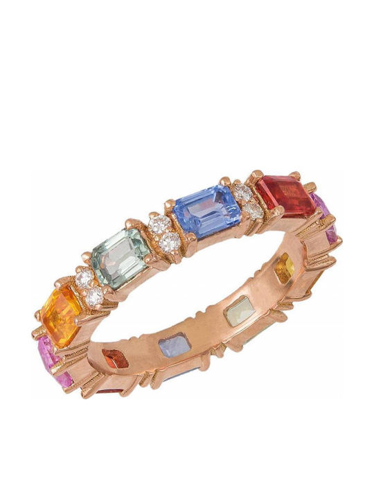 Sapphires Frauen Ewigkeitsring Roségold 18K