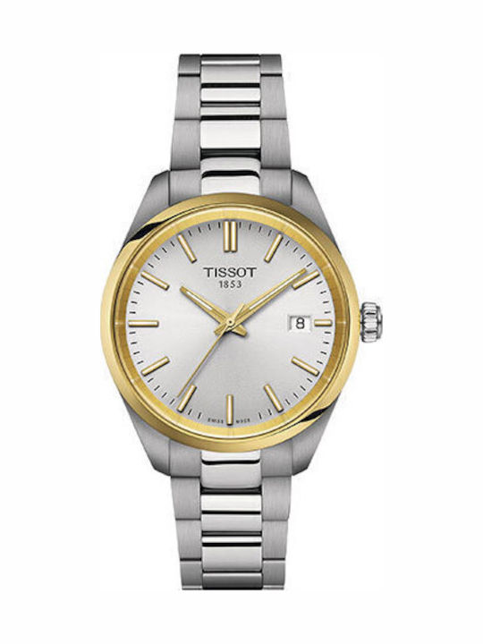 Tissot Дамски Часовник с Сребрист Метална Гривна