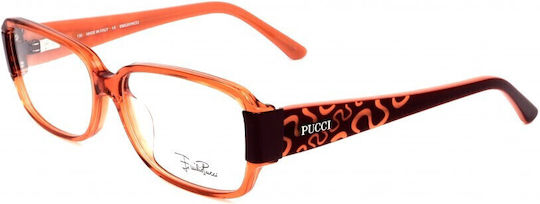 Emilio Pucci Weiblich Brillenrahmen Orange EP2654 800