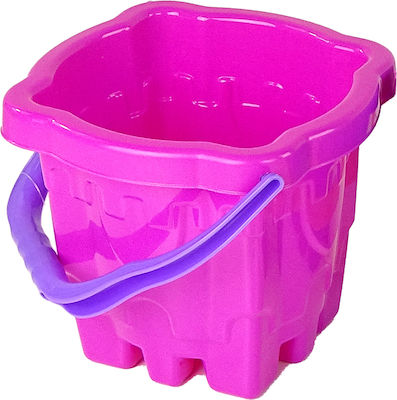 Beach Bucket made of Plastic Pink 18cm