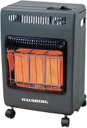 Hausberg Keramik Indoor-Gasheizung 4200W Schwarz 32x26x52cm