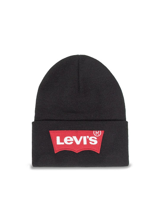 Levi's Beanie Ανδρικός Σκούφος Πλεκτός σε Μαύρο χρώμα