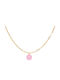 Necklace from Pink Gold Plated Steel