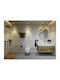 Verdi Wall Mounted Bathroom Shelf Metallic 10.3x10.3x77cm Grey