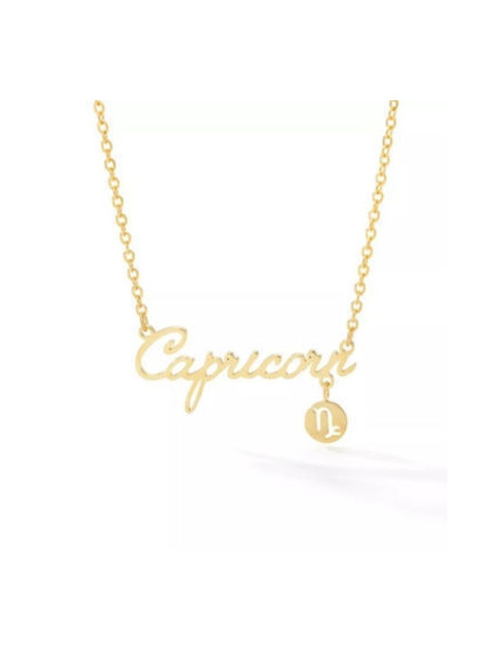 Necklace Zodiac Sign from Gold Plated Steel