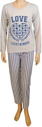 Kare Design Winter Women's Pyjama Set Gray 2336-622