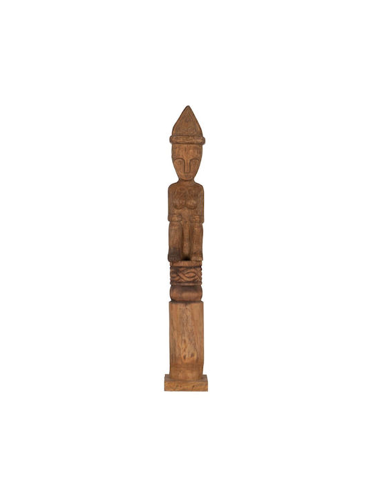 BigBuy Decorative Figure made of Wood 14x14x88.5cm 1pcs