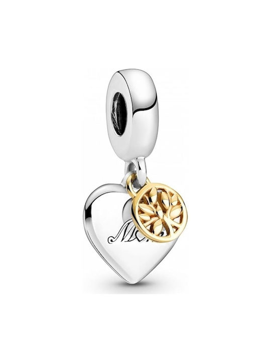 Pandora Charm with design Heart from Silver