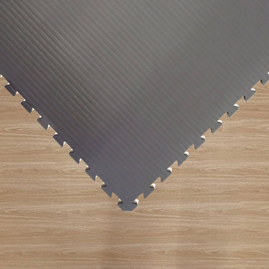Eva Δάπεδο Παζλ Γυμναστηρίου Γκρι 100x100x2.5cm 1τμχ