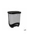 Tontarelli Waste Bin Waste Plastic with Pedal Black 24lt 4pcs