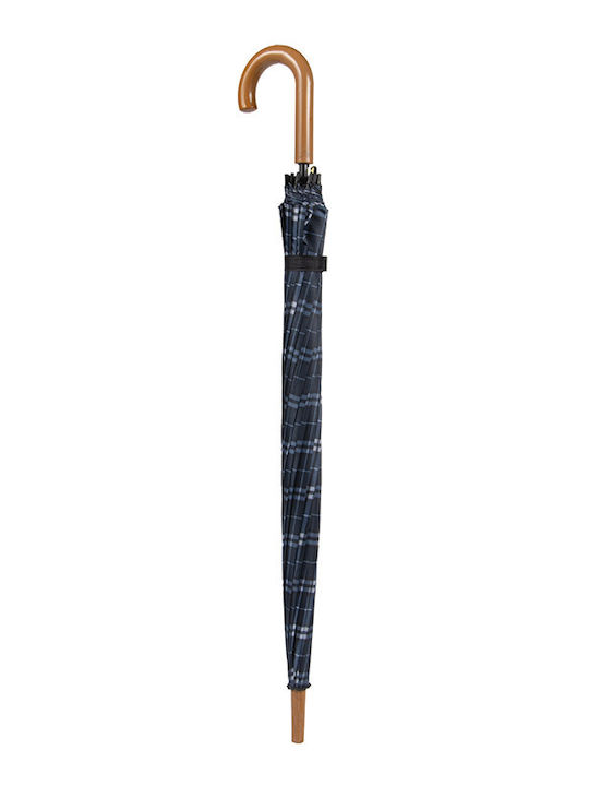 LKmoda Automatic Umbrella with Walking Stick BLUE-L.BLUE-BLUE