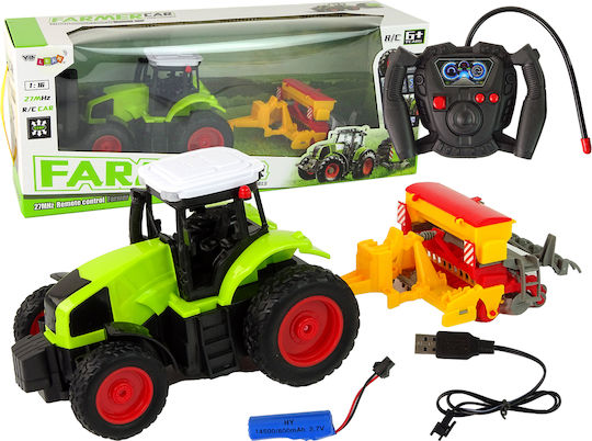 Lean Toys Remote Controlled Tractor Green