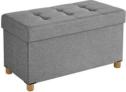 Hocker Bankhocker Mit Stauraum Hölzernes Gray 76x38x40cm