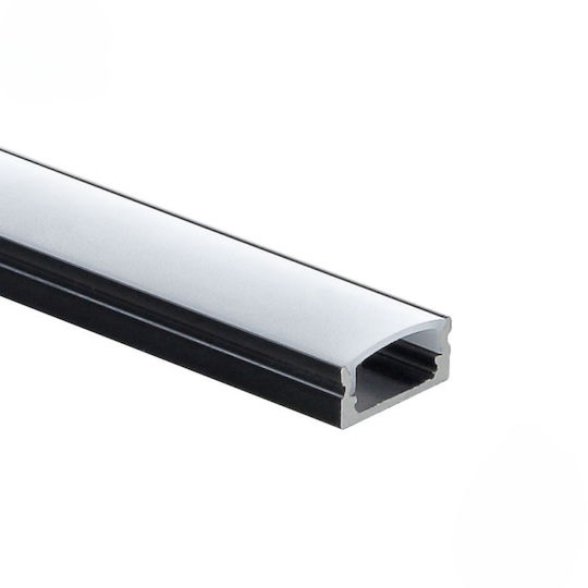 Eurospot Aluminiumprofil für LED-Streifen Ecke mit Opal Abdeckung 200x1.7x0.7cm