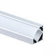 Eurospot Aluminiumprofil für LED-Streifen mit Opal Abdeckung 200x1.9x1.9cm