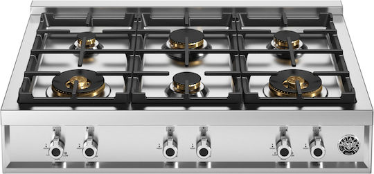 Bertazzoni Plită pe Gaz Autonom Inox 91.1x64εκ. Argintiu