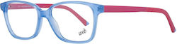 Web Damen Acetat Brillengestell Blau WE5265 092