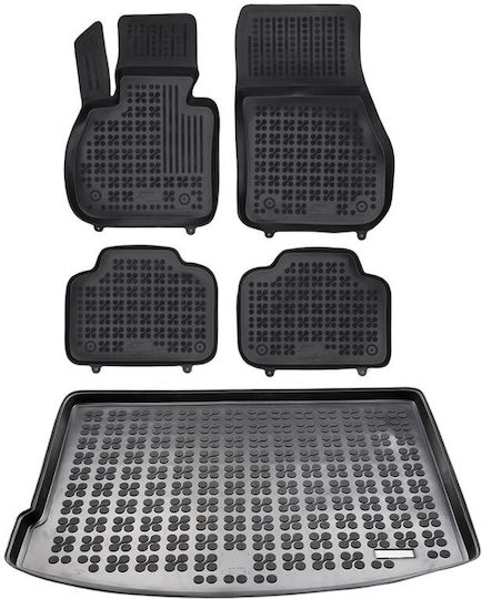 Rezaw Plast Set of Front and Rear Mats 5pcs Tray Type for Mini Countryman F60 Black