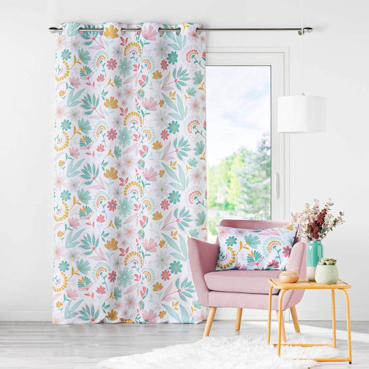 Curtain with Grommet L-c Indiana White 1611854 140x260cm