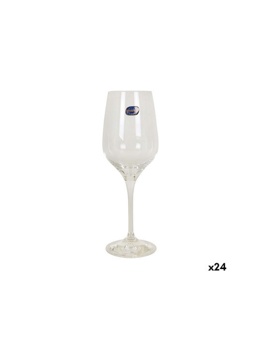 Set de Pahare pentru Vin Alb din Cristal Fără Colțuri 400ml 24buc