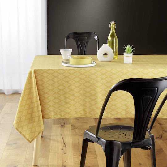 Τραπεζομάντηλο Αλέκιαστο L-c Geoline Jaune 140x240εκ.
