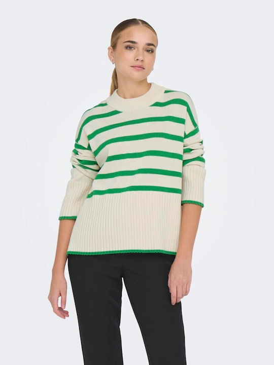 Only Women's Long Sleeve Pullover Cotton Green