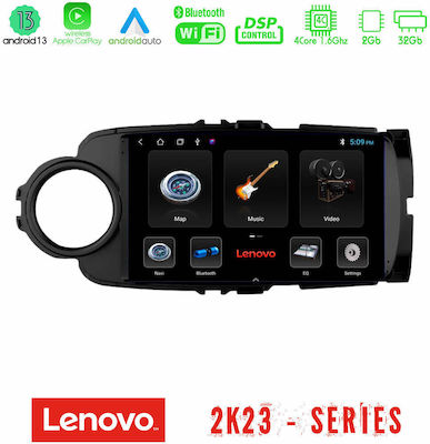 Lenovo Sistem Audio Auto pentru Toyota Yaris 2022-2023 (Bluetooth/USB/WiFi/GPS/Android-Auto) cu Ecran Tactil 9"