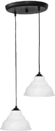 Heronia White Bell Pendant Ceiling Light with E27 Socket 35x35cm