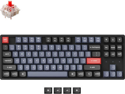 Keychron K8 Pro Aluminium Wireless Gaming Mechanical Keyboard Tenkeyless with Gateron G-Pro Red switches and RGB lighting (English US)