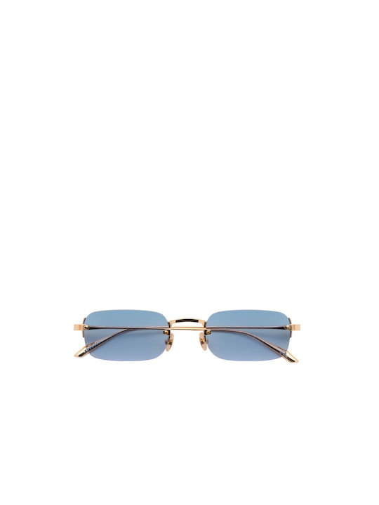 Gast Astro Sunglasses with Gold Metal Frame and Blue Lens AS04