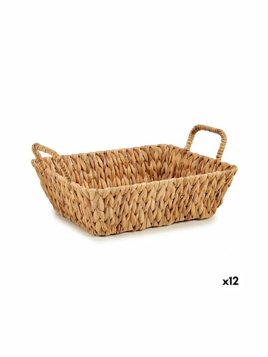 Set of Decorative Baskets Metal with Handles Brown 12pcs Gift Decor