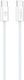 T-Phox Braided USB 2.0 Cable USB-C Male - USB-C 60W White 1m