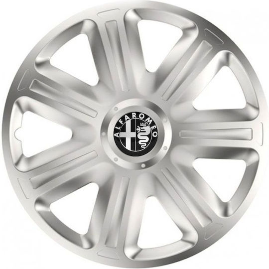 Versaco Set Capace De Roți Auto Comfort 14" Compatibilitate Alfa Romeo 4 Bucăți Argintii