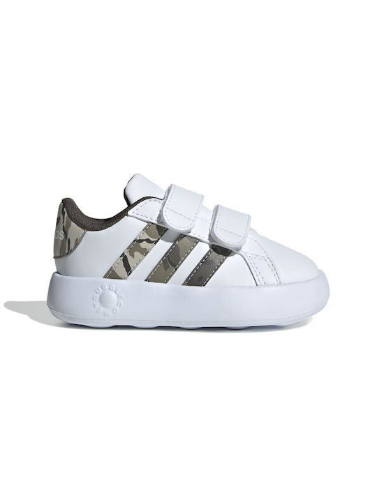 Adidas Kinder-Sneaker Grand Court 2.0 Cf mit Klettverschluss Weiß