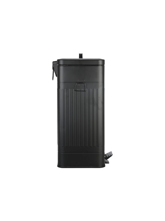 Estia Soft Close Waste Bin Waste Metallic with Pedal Black 30lt 1pcs