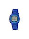 Casio Digital Watch Chronograph Battery with Blue Rubber Strap