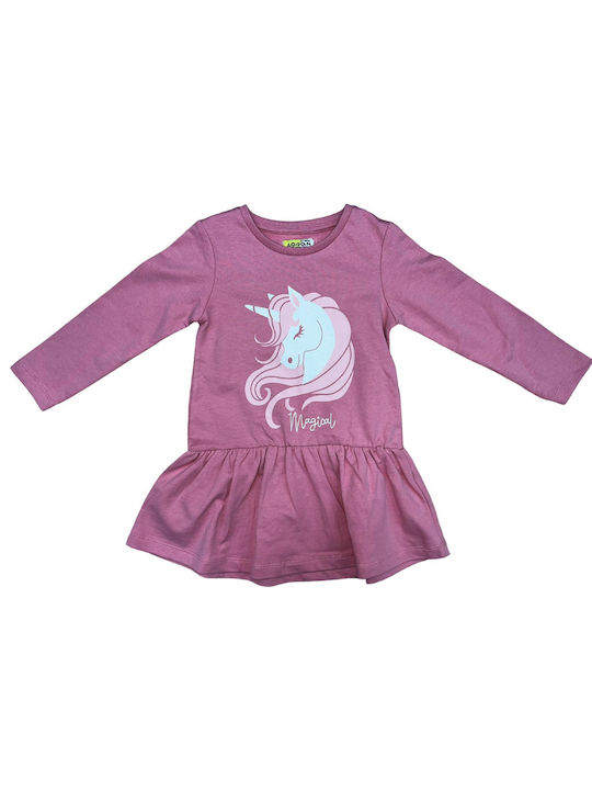 Losan Kids Dress Long Sleeve Pink