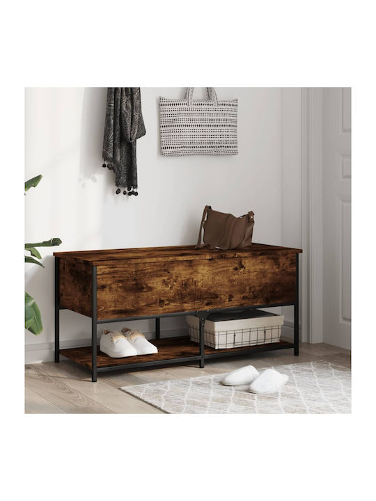 Eingangsmöbel mit Schuhschrank & Bank Smoked Oak 100x42.5x47cm