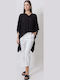 Dama Tesatura Pantaloni Alb
