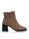 Wildleder Stiefeletten Damen Braun