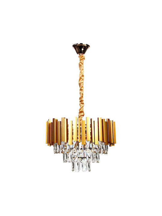 Globobox Chandelier with Crystals 4xE14 Gold 510111