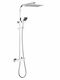 Oceanic Adjustable Shower Column with Mixer Silver