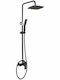 Oceanic Adjustable Shower Column with Mixer Black