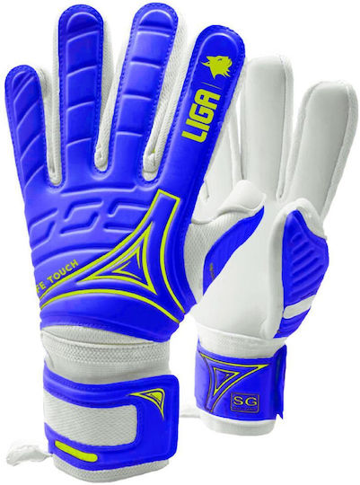Liga Sport Safe Touch Adults Goalkeeper Gloves Blue