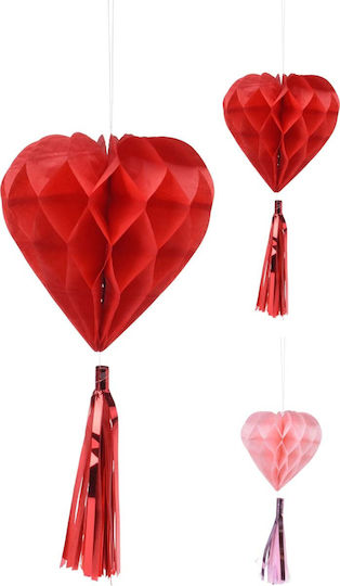 JK Home Decoration Κρεμαστό Διακοσμητικό για Party σε Κόκκινο χρώμα