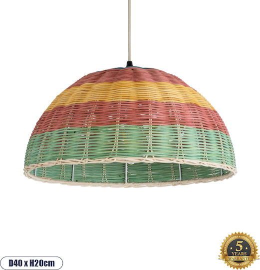 GloboStar Caballeros Multicolour Boho Grid Pendant Ceiling Light with E27 Socket 40x20x20cm