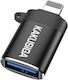 Kakusiga Конвертор USB-A мъжки към Lightning мъжки Черен 1бр KSC-773