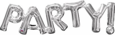 Balloon Jumbo Letter Silver Party 83cm